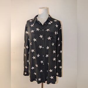 Equipment 100% Silk Star Print Button Down Blouse